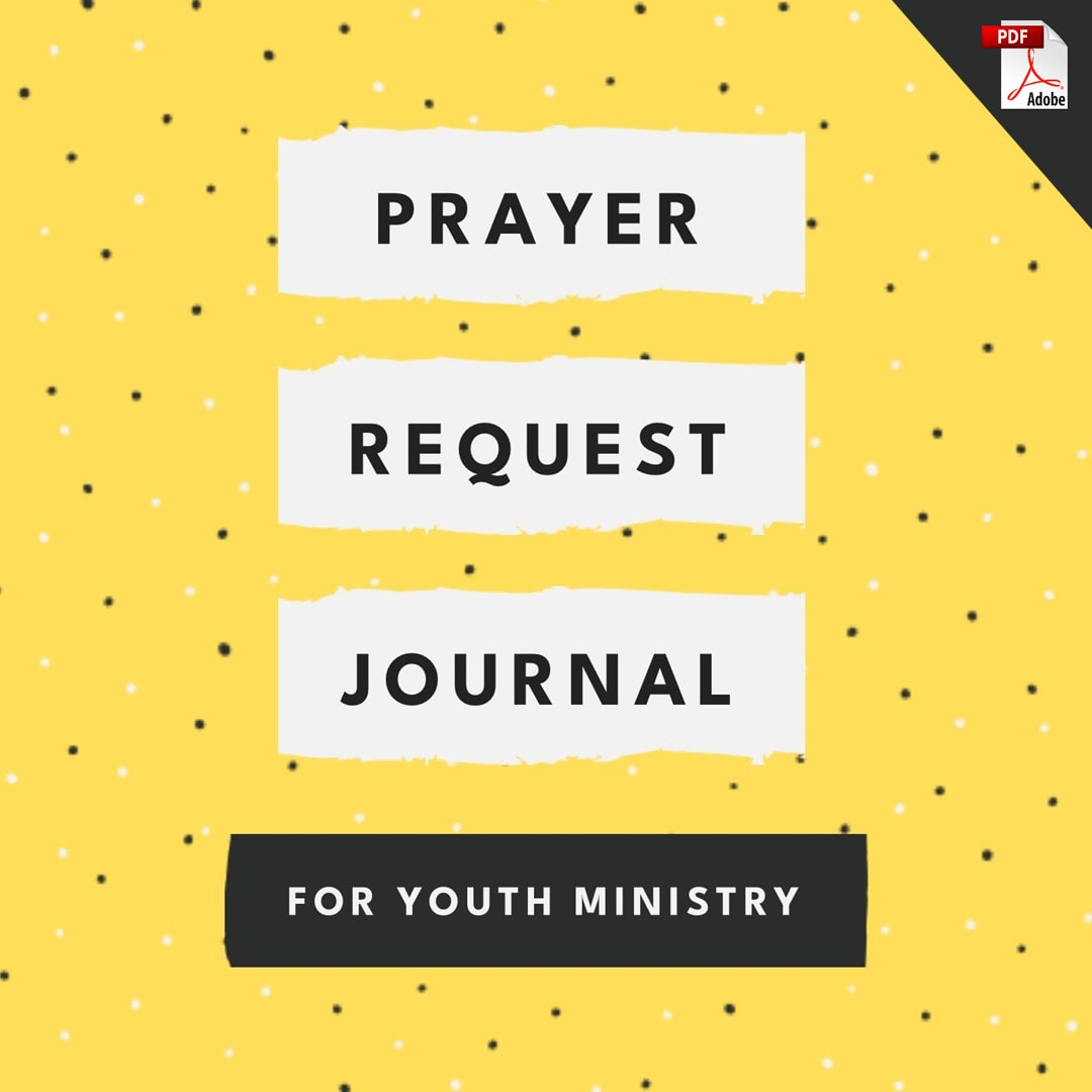 Prayer Request Journal for Youth Ministry